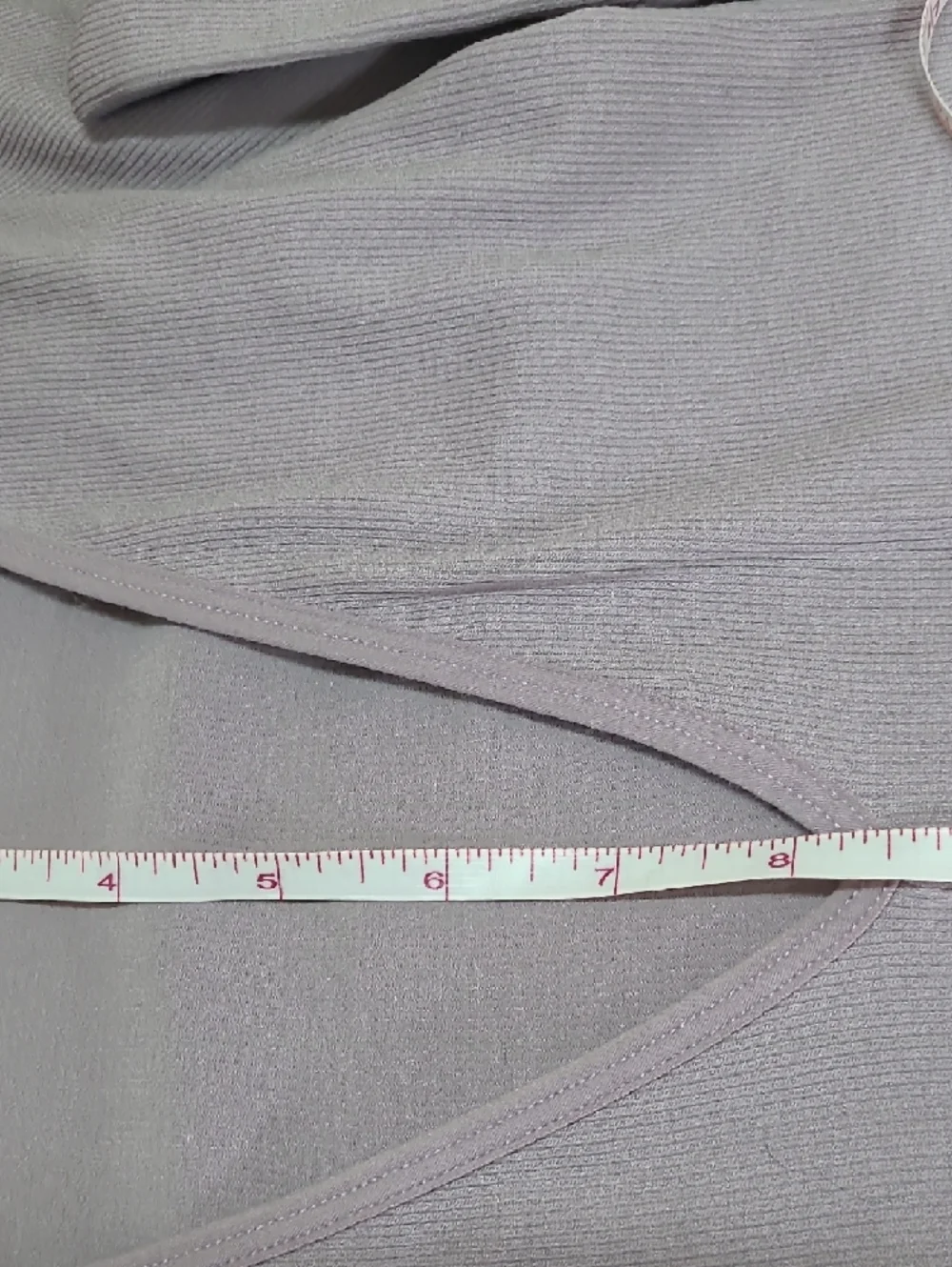 Dynamite Women’s Lavender Cropped Long Sleeve Ribbed Top Stretch XS Like New - Picture 8 of 9